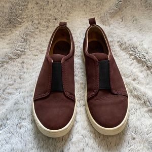 Sofft Burgundy Leather Skip Ons